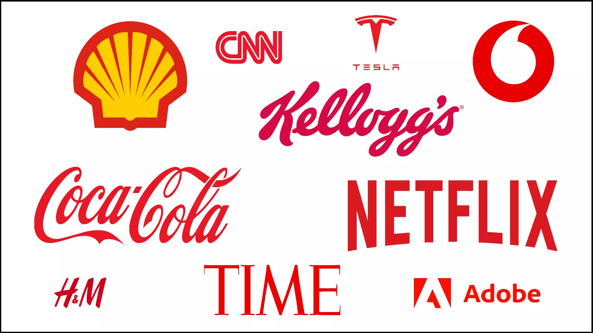 Sampling of red logos Sampling of red logos