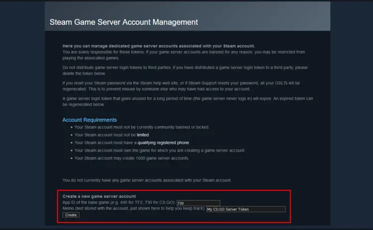 steam game server account management steam game server account management