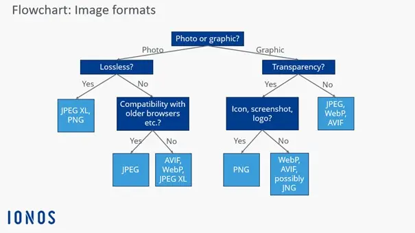 Flowchart to help decide which image format makes sense Image: Flowchart to help decide which image format makes sense