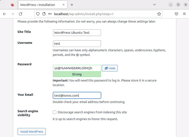 Setup assistant to install WordPress on Ubuntu Setup assistant to install WordPress on Ubuntu