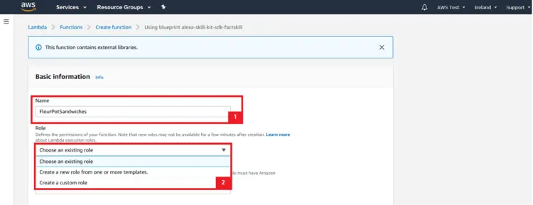 AWS Management Console: basic information about the Lambda function. AWS Management Console: basic information about the Lambda function.