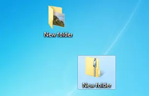 Image: Screenshot of a folder and its zipped version on the Windows desktop