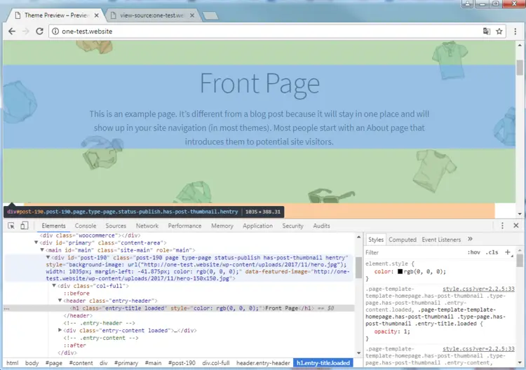 The developer tools in Google Chrome The developer tools in Google Chrome
