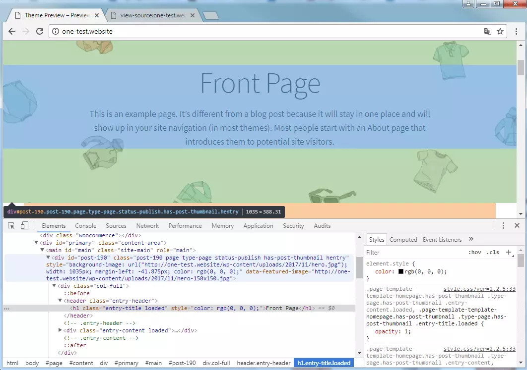 Image: The developer tools in Google Chrome