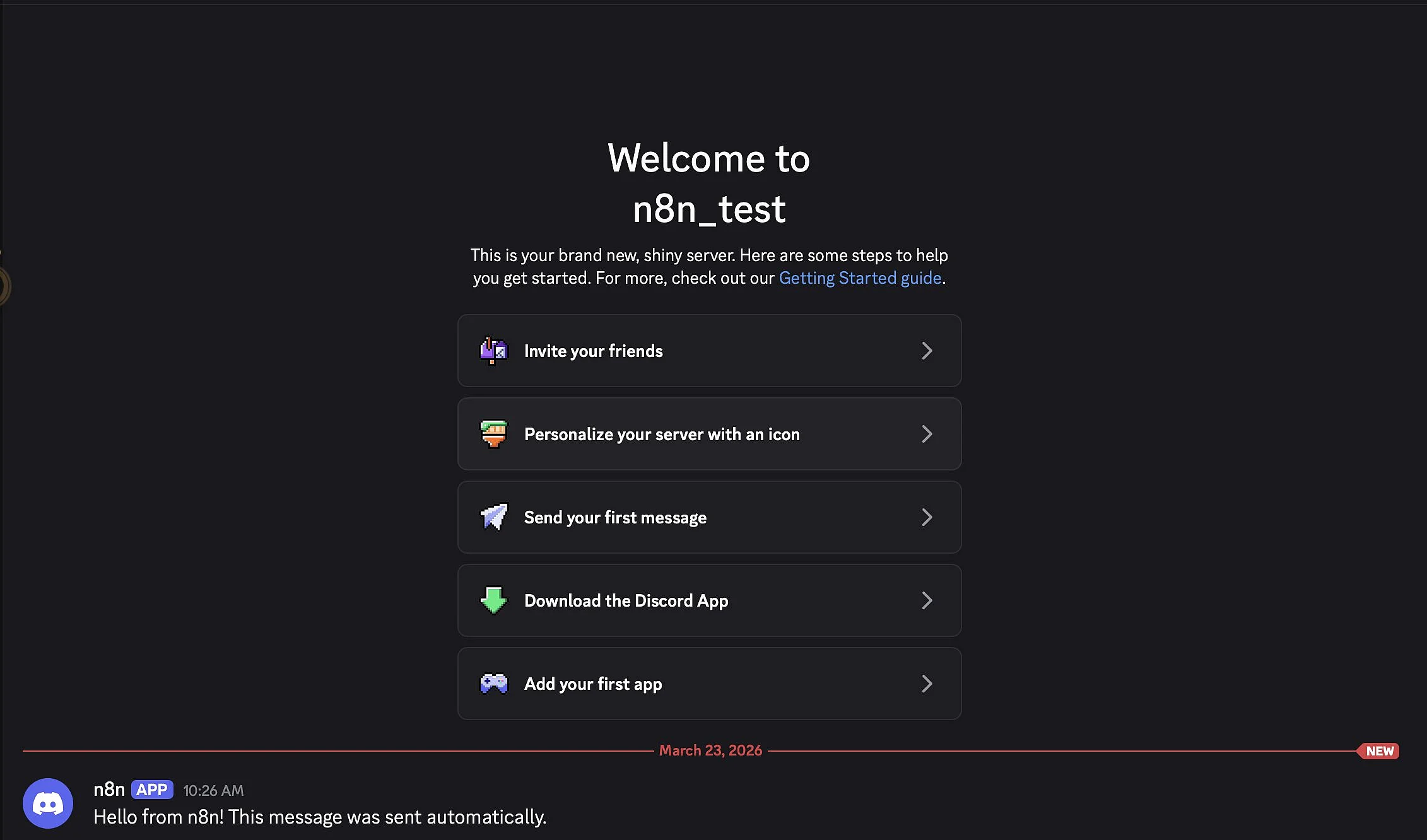 Message from n8n in Discord Image: Message from n8n in Discord