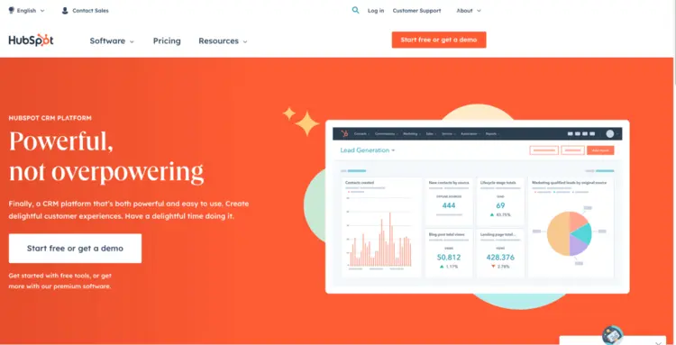 Screenshot of official HubSpot website Screenshot of official HubSpot website