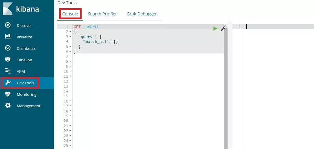 Image: Kibana: Console plugin