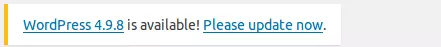 Image: Screenshot of “Please update now” notice