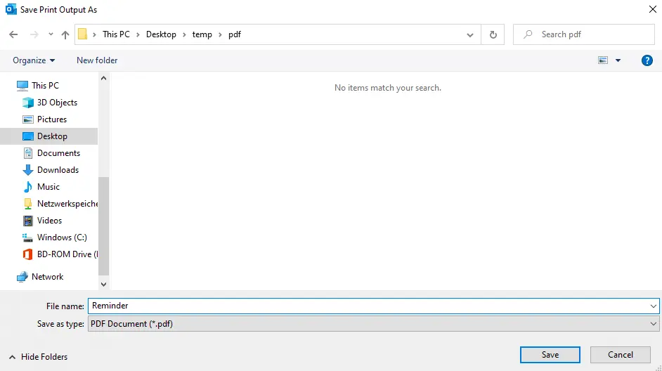 Save Outlook email as PDF Image: Save Outlook email as PDF