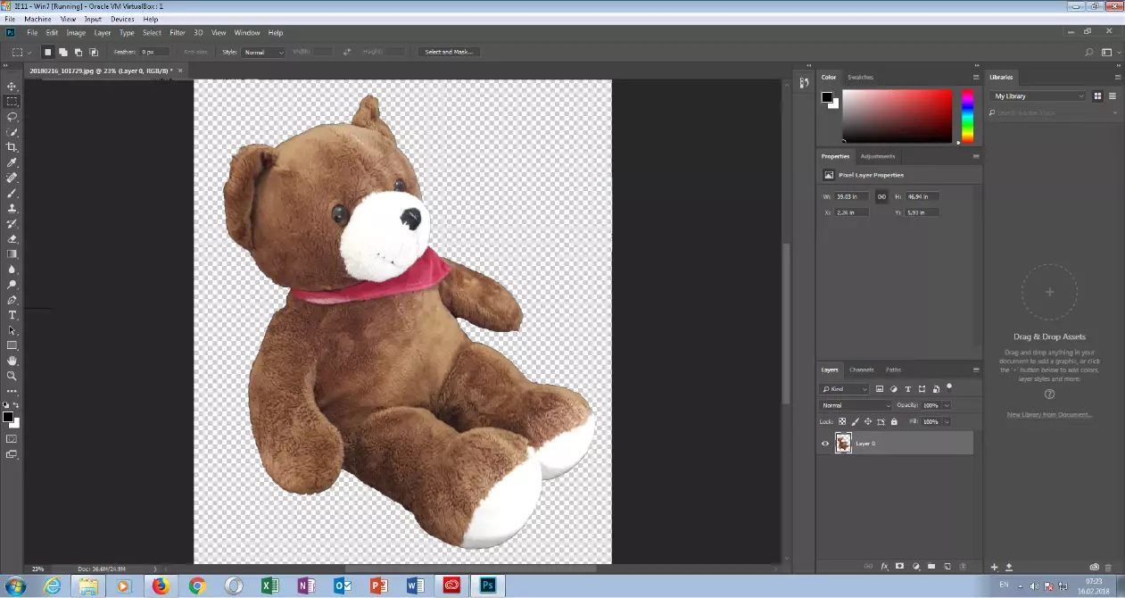 Image: Photoshop: Object on transparent background