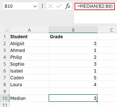 Excel: Calculate median of a grade table Excel: Calculate median of a grade table