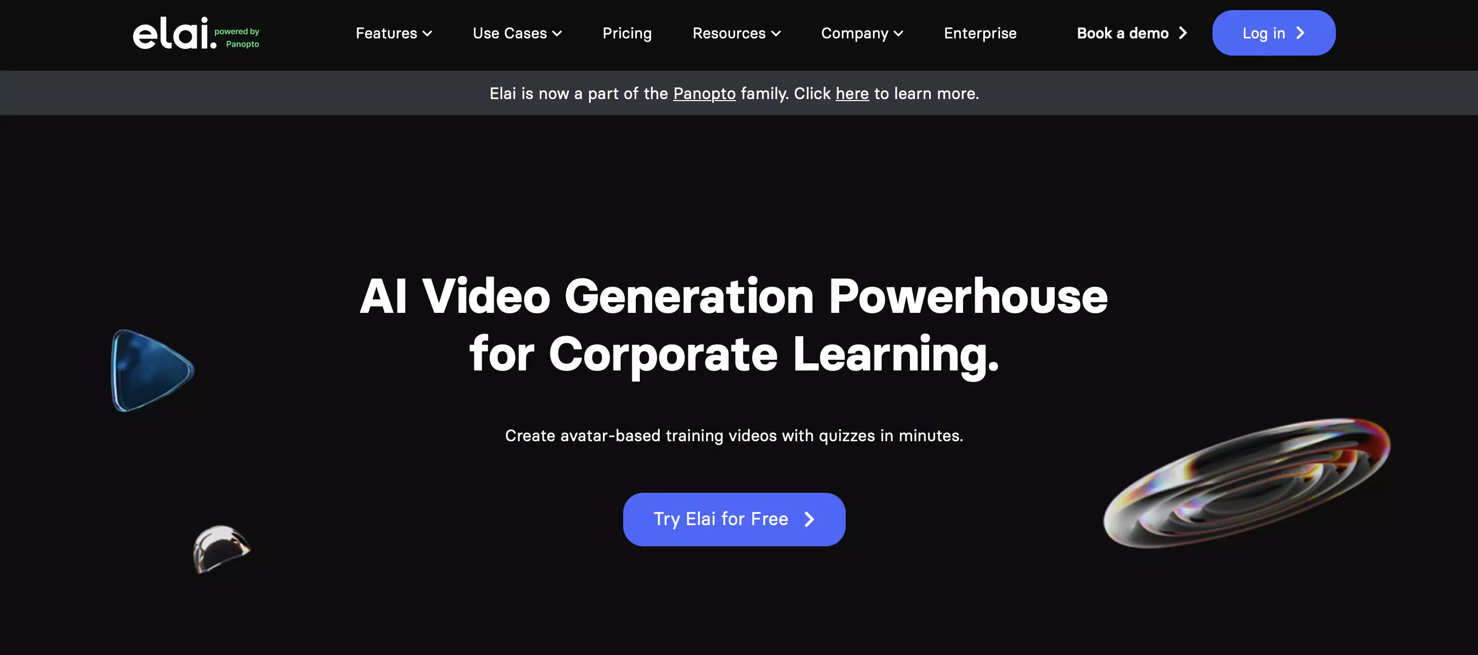 Image: Screenshot of Elai.io website