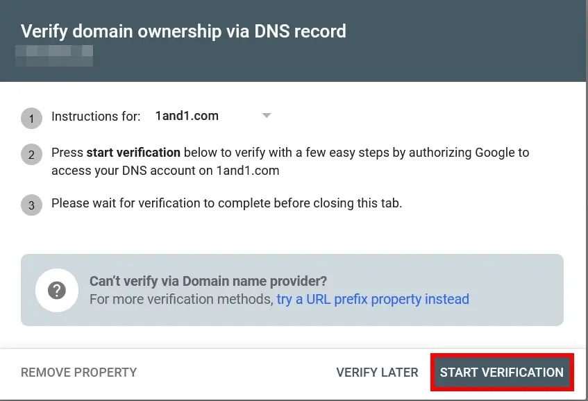 GSC: Verify domain ownership Image: GSC: Verify domain ownership