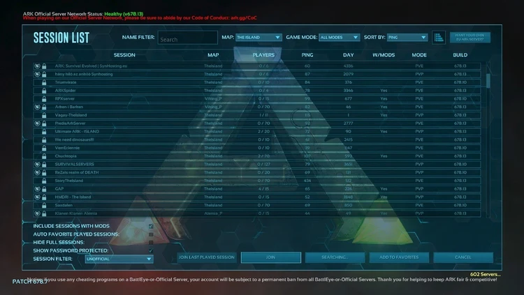 ARK: Survival Evolved - Server List ARK: Survival Evolved - Server List