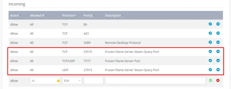 Frozen Flame: Port release in IONOS Cloud Panel Frozen Flame: Port release in IONOS Cloud Panel