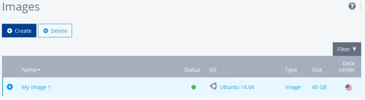 IONOS Cloud panel: Images overview IONOS Cloud panel: Images overview