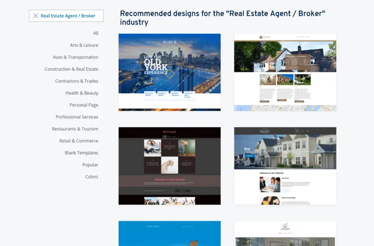 IONOS design templates: Selection of suggestions for the real estate industry IONOS design templates: Selection of suggestions for the real estate industry