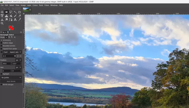 Screenshot of GIMP’s user interface Screenshot of GIMP’s user interface