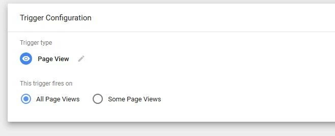 GTM: Configuration of the “Page View” trigger