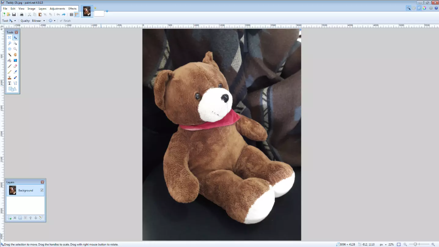 Image: Object to be cut out in Paint.NET