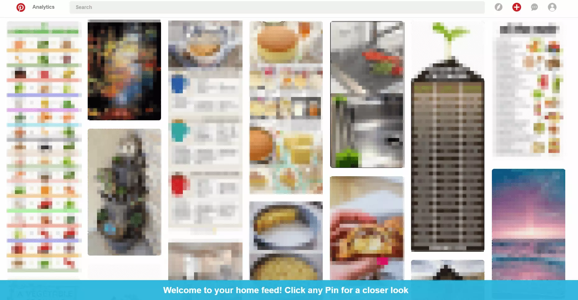Image: Example of a Pinterest feed after setting up a business profile