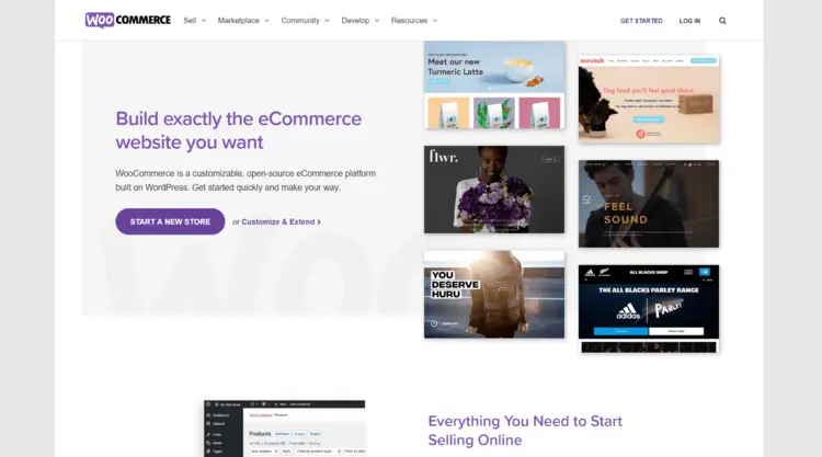 WooCommerce website: homepage WooCommerce website: homepage