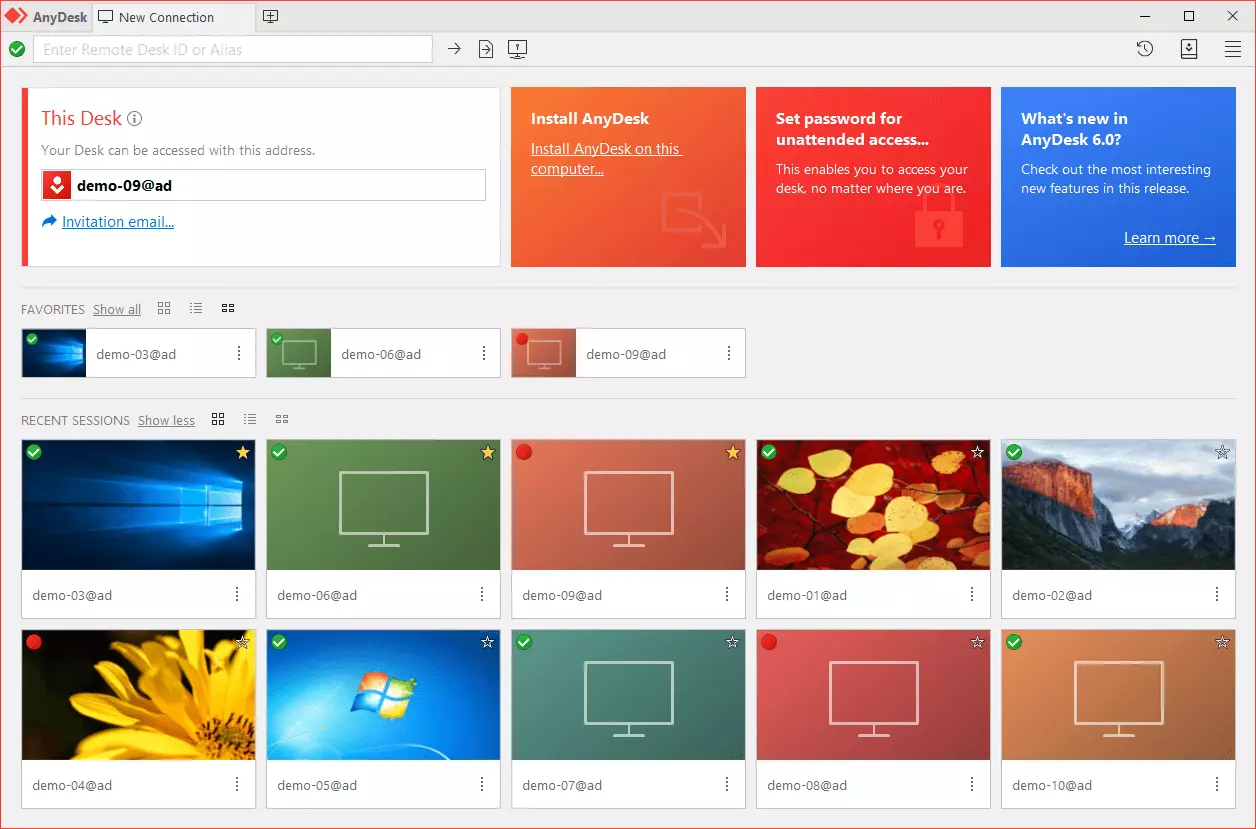 Image: AnyDesk: web interface