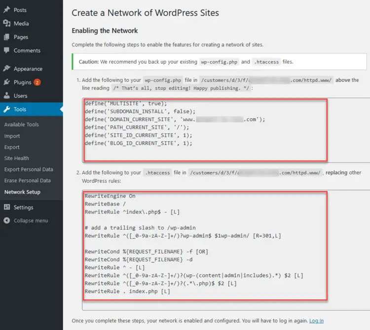 Tools – Network Setup: code snippets for enabling the network Tools – Network Setup: code snippets for enabling the network