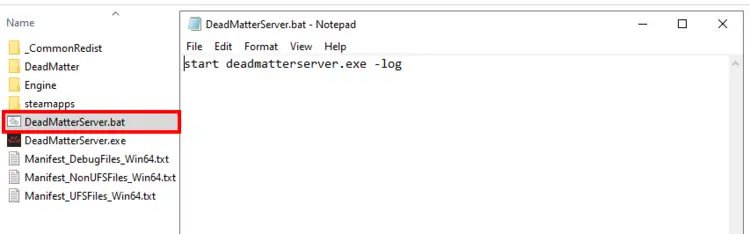 Dead Matter: Server-Startskript Dead Matter: Server-Startskript