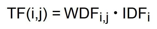 WDF*IDF: The combination of both formulae WDF*IDF: The combination of both formulae