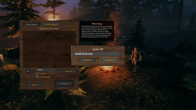 Screenshot from Valheim: Server selection Screenshot from Valheim: Server selection
