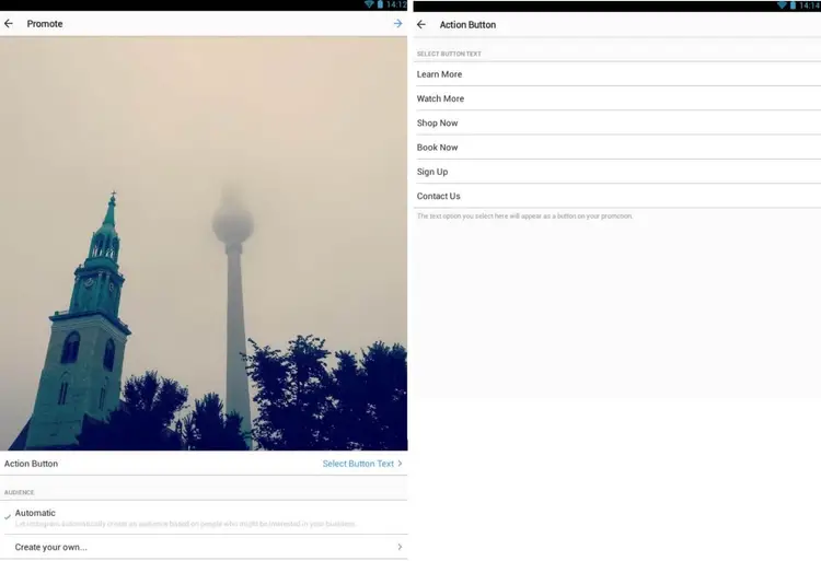 CTA buttons for promoting Instagram posts CTA buttons for promoting Instagram posts