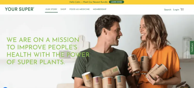 About Us page of the food supplements company Your Superfoods About Us page of the food supplements company Your Superfoods