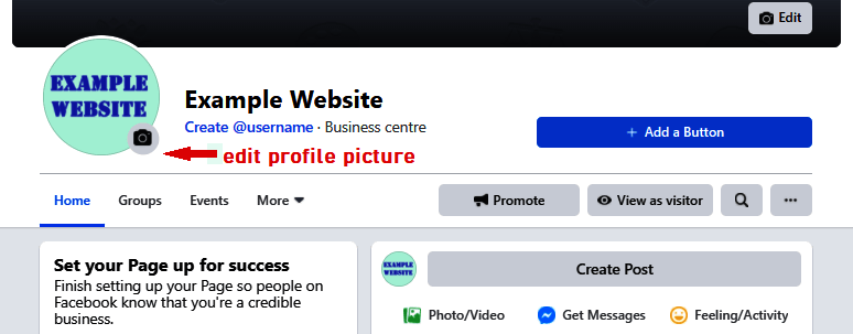 Edit your Facebook profile picture in a browser