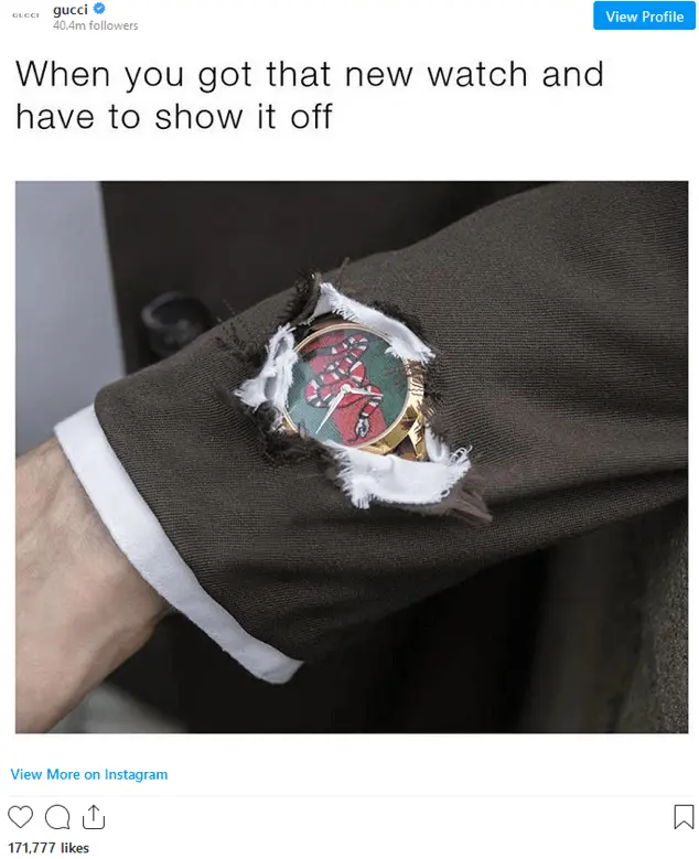 Gucci’s meme marketing on Instagram Gucci’s meme marketing on Instagram
