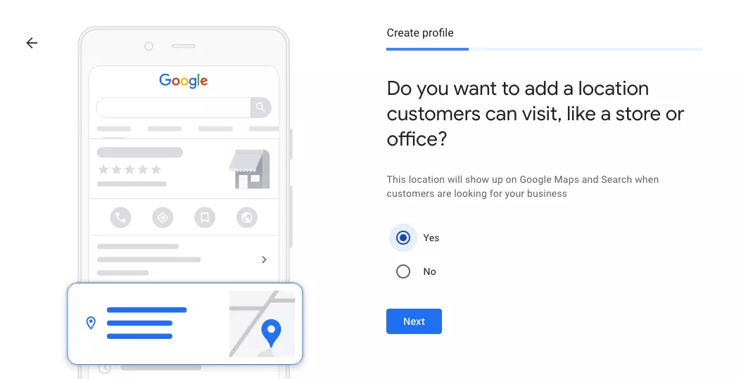 Image: Register Google My Business: add location