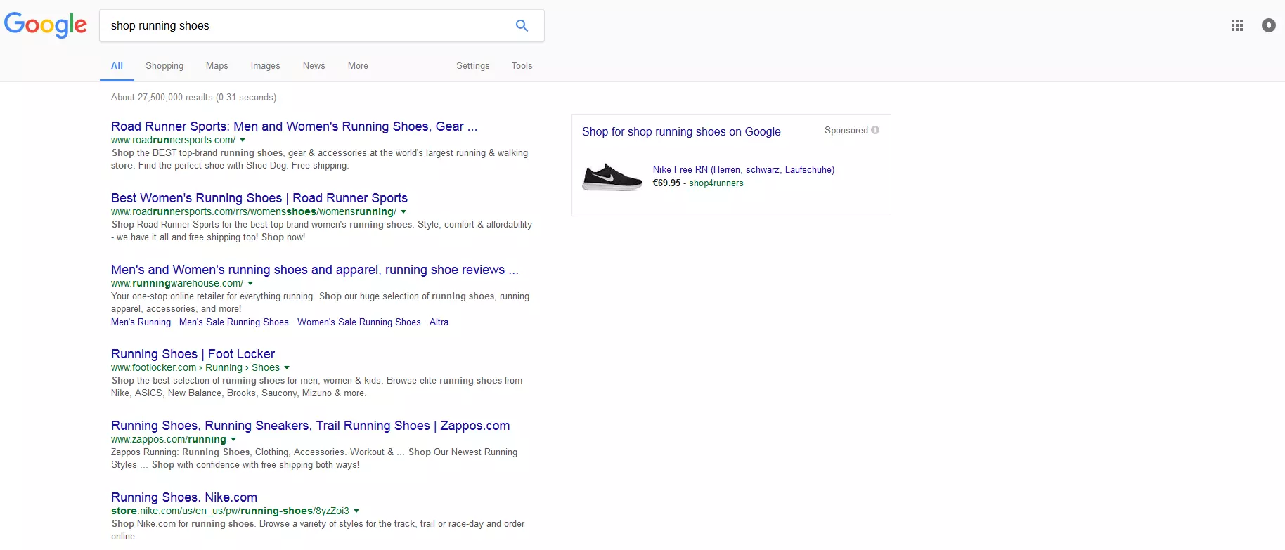 Image: Sponsored ads displayed in the right-hand column