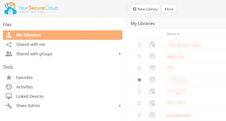 Your Secure Cloud: Web interface Your Secure Cloud: Web interface