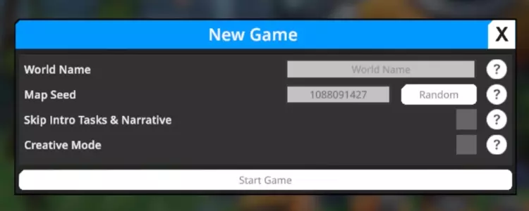 Start menu for a new Foundry game Start menu for a new Foundry game