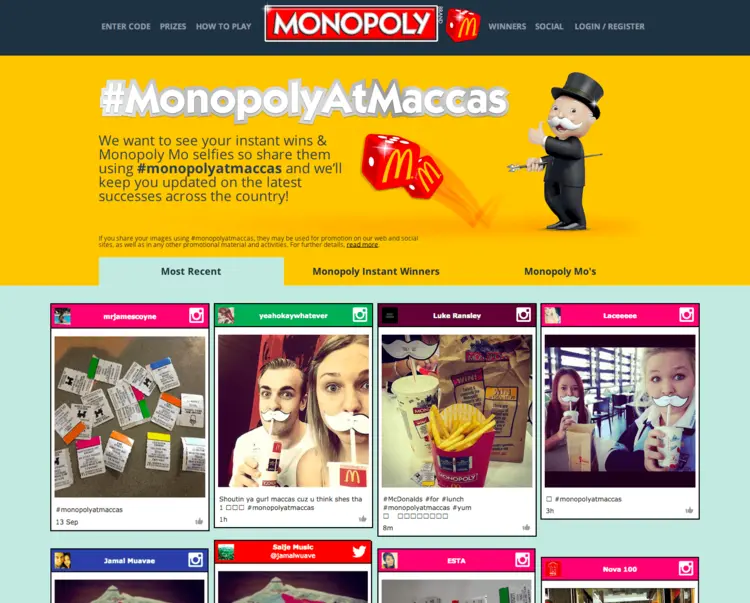Monopolyatmaccas: User Generated Content success Monopolyatmaccas: User Generated Content success