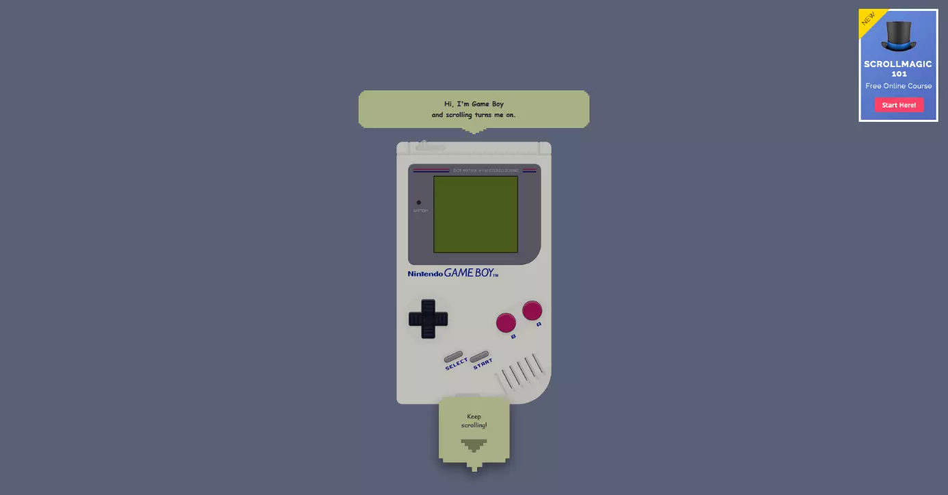 Image: Screenshot of the single-page website, ihatetomatoes.net/happy-25th-birthday-game-boy