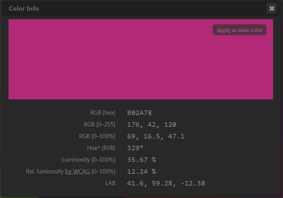 Image: Export Colors