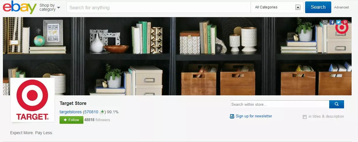 Image: Target store on eBay