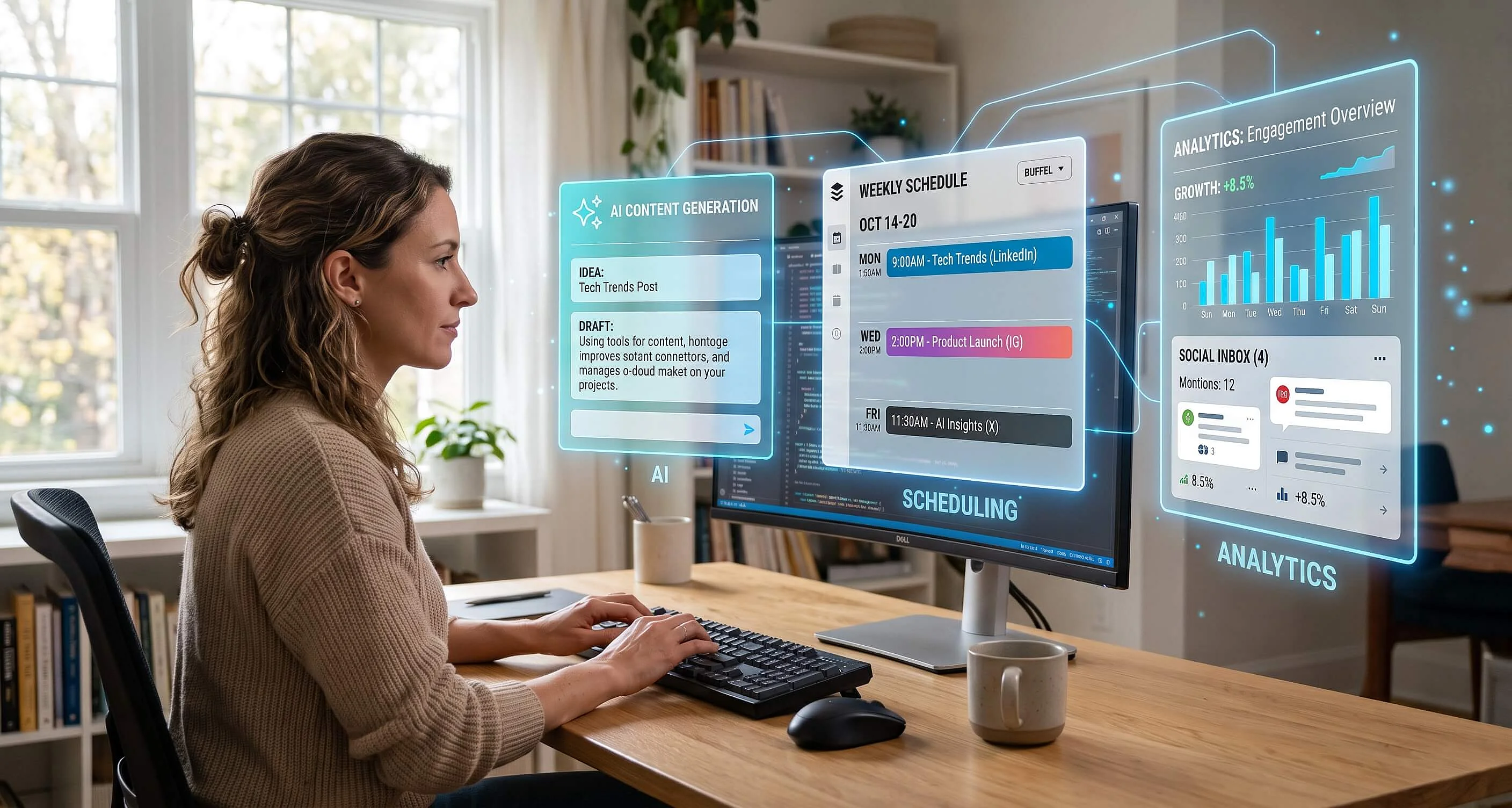 What’s the difference between an AI social media manager, Hootsuite and Buffer? Image: What’s the difference between an AI social media manager, Hootsuite and Buffer?