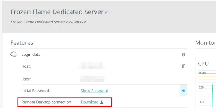 IONOS Cloud Panel: Login data and remote setup IONOS Cloud Panel: Login data and remote setup