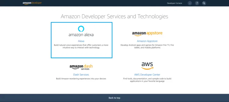 Amazon Developer Console: service overview Amazon Developer Console: service overview