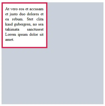 Content box with padding and border Content box with padding and border