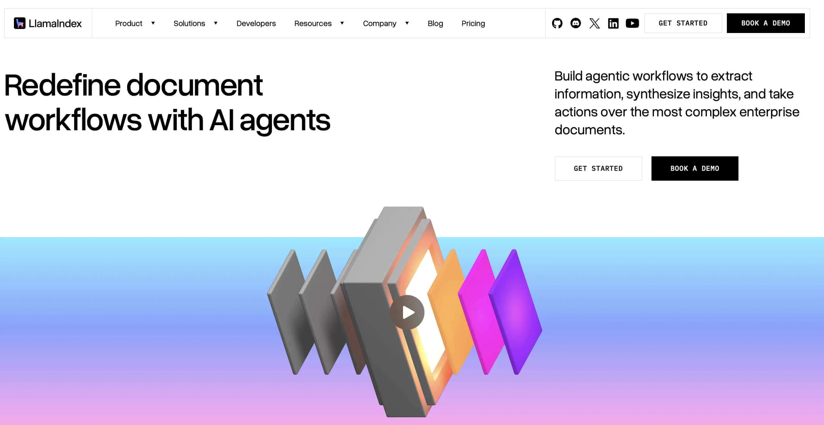 Image: Screenshot of the LlamaIndex website