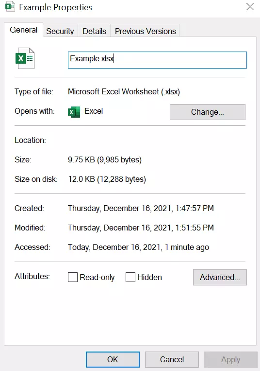Image: Memory requirements of an XLSX file