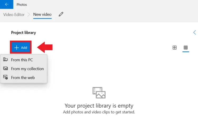 Click on “Add” to import your video of choice Click on “Add” to import your video of choice